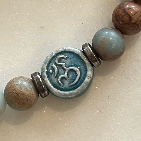 Yoga Om Bracelet - Aquaterra Jasper - Picture 2 of 2